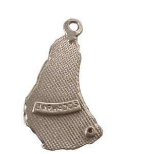 Sterling Silver 925 Barbados Pendant Charm 1.76 Grams 1"